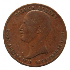 НОВАЯ ЗЕЛАНДИЯ (ОКЛЕНД) 1 пенни 1861 Принц Альберт Саксен-Кобург-Готский