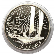 КИРИБАТИ 20 долларов 1992. «XXV летние Олимпийские игры в Барселоне». Парусный спорт