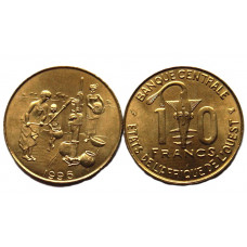 Западные Африканские государства 10 франков 1996 UNC. «FAO»