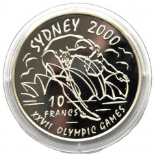 КОНГО 10 франков 1999. «XXVII летние Олимпийские игры в Сиднее». Прыжки в воду