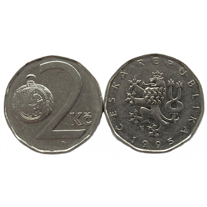 ЧЕХИЯ 2 кроны 1995. Великоморавский гомбик с изображением птицы