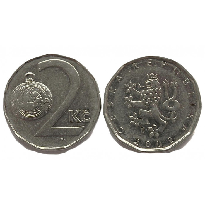 ЧЕХИЯ 2 кроны 2002. Великоморавский гомбик с изображением птицы