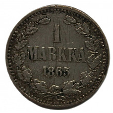 Русская Финляндия 1 марка 1865