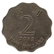 ГОНКОНГ 2 доллара 2012 (KM# 64). Цветок баугинии