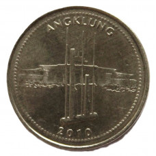 ИНДОНЕЗИЯ 1000 рупий 2010 (KM# 70) Ангклунг - национальный музыкальный инструмент