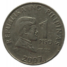 ФИЛИППИНЫ 1 песо 2007 (KM# 269a) Хосе Рисаль