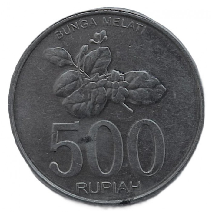 ИНДОНЕЗИЯ 500 рупий 2003 (KM# 67). Цветок жасмина