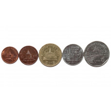 ТАИЛАНД набор из 5 монет 2008-2017 (25 и 50 сатангов, 1-2-5 бат) Рама IX