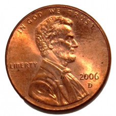 США 1 цент 2006 (D) Авраам Линкольн