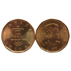КАНАДА 1 доллар 2010 UNC. «XXI Зимние Олимпийские игры в Ванкувере»