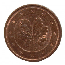 ГЕРМАНИЯ 2 евроцента 2017 (J) Ветвь дуба