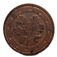 ГЕРМАНИЯ 2 евроцента 2010 (J) Ветвь дуба