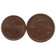 ФИНЛЯНДИЯ 1 пенни 1965 и 5 пенни 1975 (комплект из 2 монет)