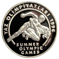 ТУРЦИЯ 50000 лир 1995. «XXVI летние Олимпийские игры в Атланте». Борьба