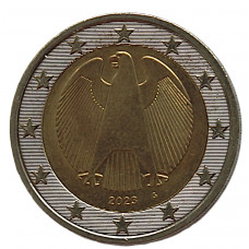 ГЕРМАНИЯ 2 евро 2023 (G) UNC. «Годовик». Федеральный орел