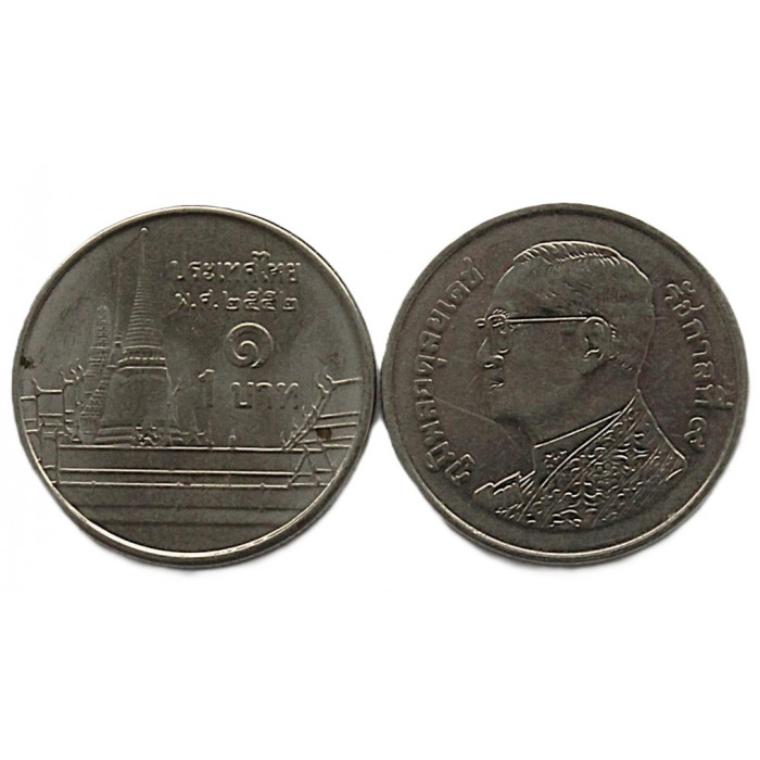 ТАИЛАНД 1 бат 2009 (Y# 443) Рама IX. Храм «Изумрудного Будды»