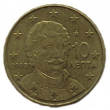 ГРЕЦИЯ 10 евроцентов 2008. Ригас Фереос