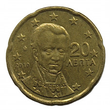 ГРЕЦИЯ 20 евроцентов 2010. Иоанн Каподистрия (Иван Антонович Каподистрия)