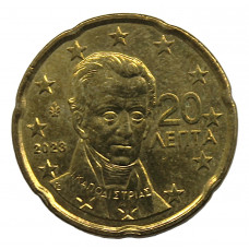 ГРЕЦИЯ 20 евроцентов 2023 UNC. Иоанн Каподистрия (Иван Антонович Каподистрия)