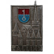 СССР (Эстония) знак «TALLINN». Старый город с крепостными башнями