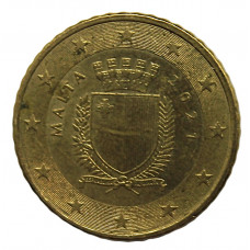 МАЛЬТА 50 евроцентов 2021. Герб Мальты