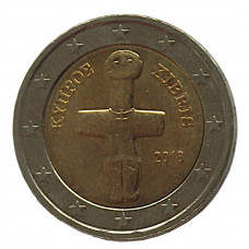 КИПР 2 евро 2018 аUNC. «Годовик». Помосский идол