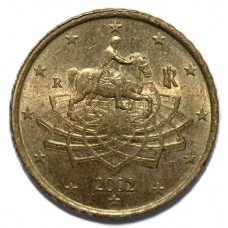 ИТАЛИЯ 50 евроцентов 2002 (KM# 215). Памятник Марку Аврелию в Риме