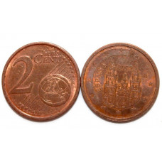 ИСПАНИЯ 2 евроцента 2009. Кафедральный собор Сантьяго-де-Компостелла