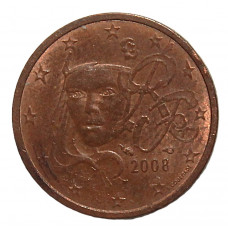 ФРАНЦИЯ 2 евроцентов 2008. Образ Марианны