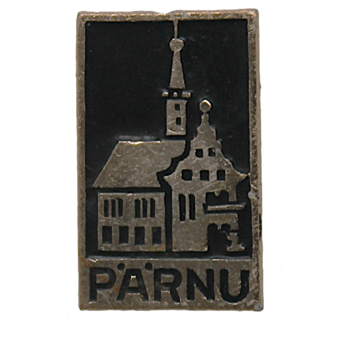 СССР (Эстония) нагрудный знак «PARNU». Пярну. Церковь Елизаветы