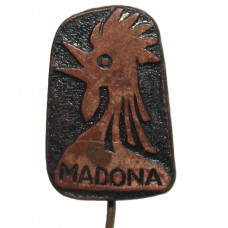 СССР (Латвия) знак на игле «MADONA». Мадона. Петух - Символ города