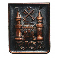 СССР (Латвия) нагрудный знак «RIGA». Рига (тяжелый)