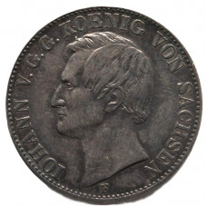 САКСОНИЯ 1 талер 1859 Иоганн. Идеальная родная патина