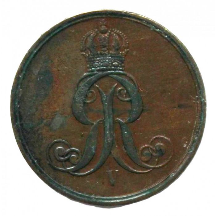 ГАННОВЕР 2 пфеннига 1862 (KM#234) Георг V