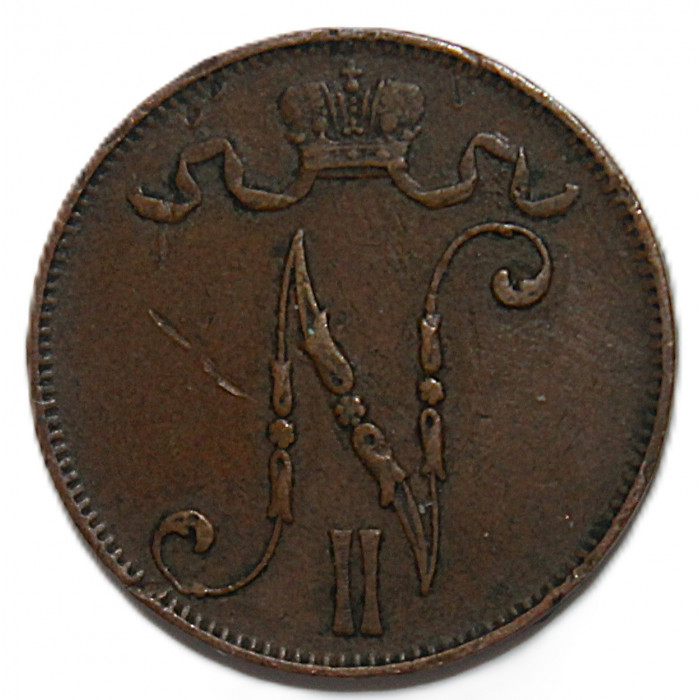 Русская Финляндия 5 пенни 1906