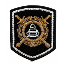 РОССИЯ нарукавный знак "Подразделение госавтоинспекции МВД". (ДПС - ГИБДД) вышитый