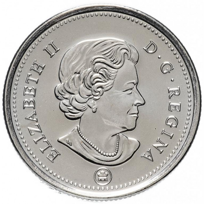 КАНАДА 25 центов 2018 UNC. Северный олень (Карибу)