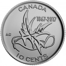 КАНАДА 10 центов 2017 UNC. Крылья мира.  150 лет конфедерации Канада