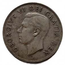 КАНАДА 50 центов 1950. Ag (КМ# 45) Георг VI.