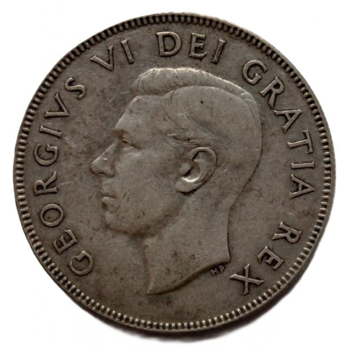 КАНАДА 50 центов 1950. Ag (КМ# 45) Георг VI.