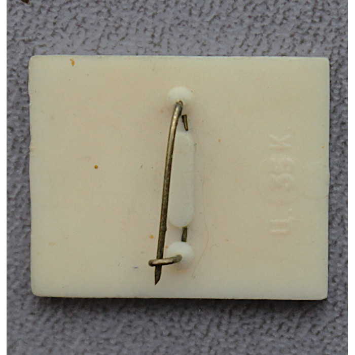 Ленинград. Город - герой. (ситалл) Петропавловская крепость. Ростральная колонна. Нагрудный знак СССР