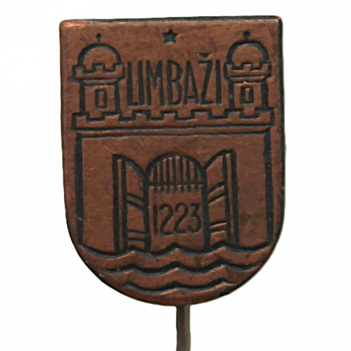 СССР (Латвия) знак на игле "limbazi". Лимбажи. Известен с 1223 года.