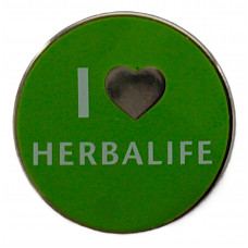 Нагрудный знак "I love Herbalife" (Гербалайф) Магнитный. Новый