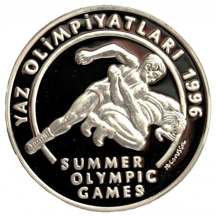 ТУРЦИЯ 50000 лир 1995. «XXVI летние Олимпийские игры в Атланте». Ag. Борьба