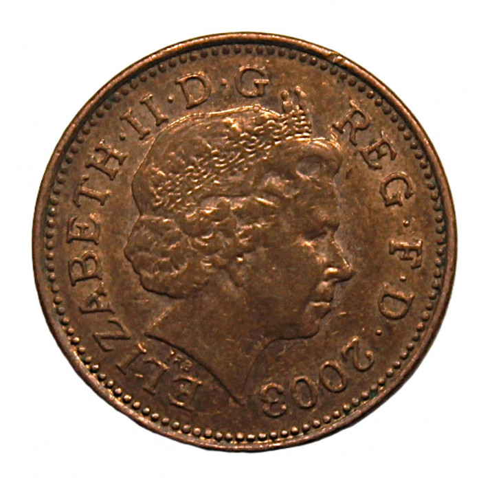 ВЕЛИКОБРИТАНИЯ 1 пенни 2003 (KM# 986) Елизавета II