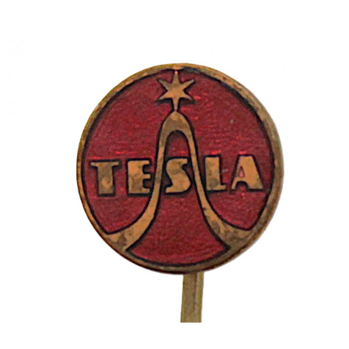 ЧЕХОСЛОВАКИЯ знак на игле "Tesla". Завод Телевизоров и радиоаппаратуры