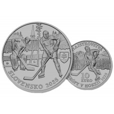 СЛОВАКИЯ 10 евро 2025. Bunc. Ag. «100 лет Чемпионату Европы по хоккею в Чехословакии»