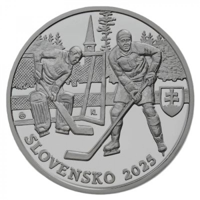 СЛОВАКИЯ 10 евро 2025. Bunc. Ag. «100 лет Чемпионату Европы по хоккею в Чехословакии»