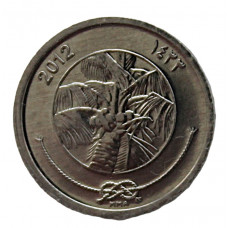 Мальдивы 1 лаари 2012 UNC. Пальма
