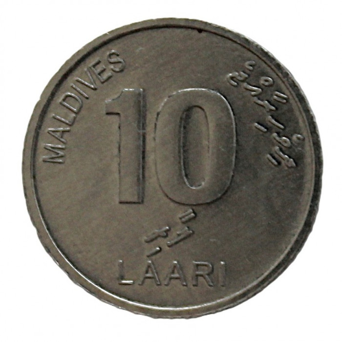 Мальдивы 10 лаари 2012 UNC. Дони - традиционная парусная лодка